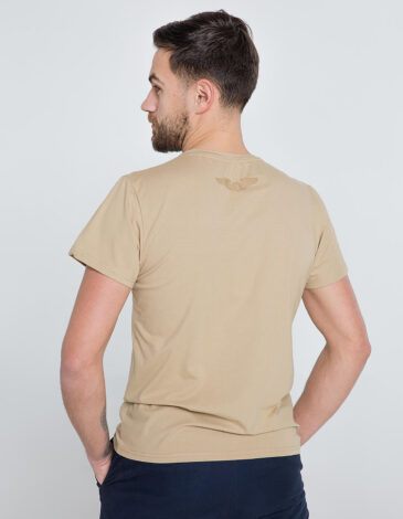 Men's T-Shirt Born In Ukraine. Color sand. .