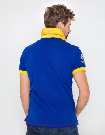 Men's Polo Shirt Taras Shevchenko. Color navy blue. Pique fabric: 100% cotton.