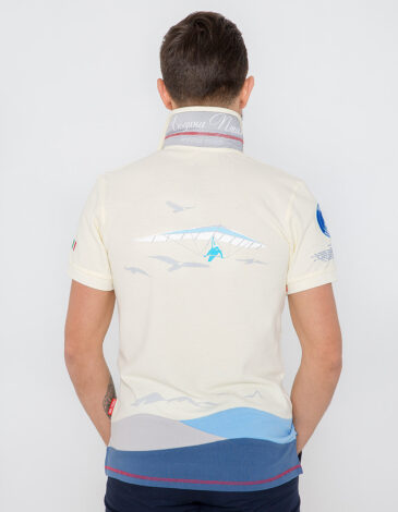 Men's Polo Shirt D'Arrigo. Color ivory. Pique fabric: 100% cotton.