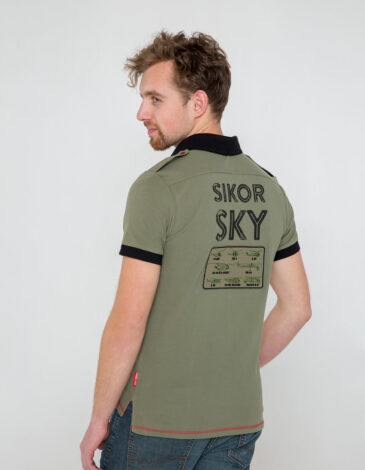 Men's Polo Shirt Sikorsky. Color khaki. 1.