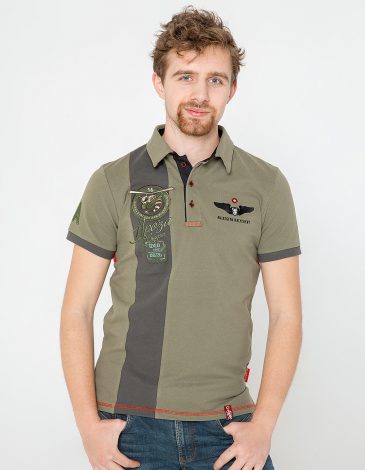 Men's Polo Shirt 16 Brigade. Color khaki. .