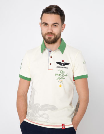 Men's Polo Shirt Ivan Franko. Color ivory. .