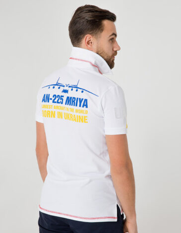 Men's Polo Shirt Mriya. Color white. .