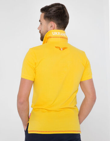 Men's Polo Shirt Wings. Color yellow. 1.