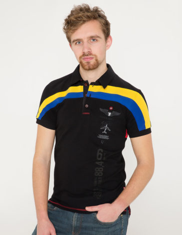 Men's Polo Shirt Mriya. Color black. 1.