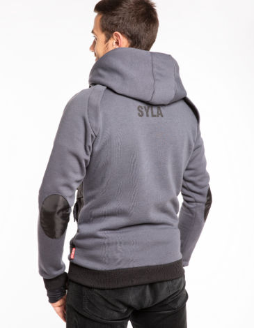 Men's Hoodie Syla. Color graphite. 4.