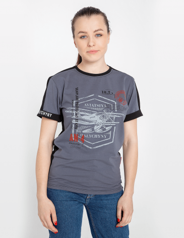 Women's  T-Shirt An-4. Color gray. .