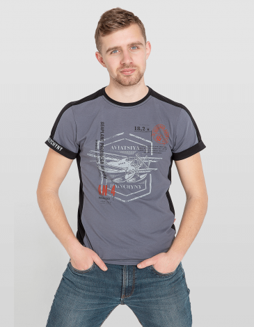 Men's T-Shirt An-4. Color gray. .