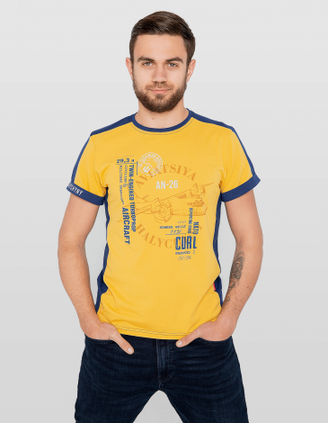 Men's T-Shirt Аn-26. Color yellow. .