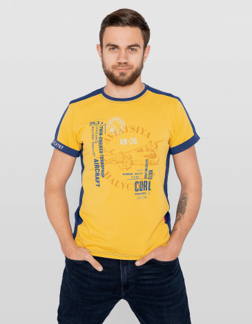 Men's T-Shirt Аn-26 Y&B. Color yellow. .