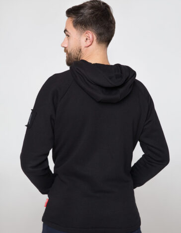 Men's Hoodie Roundel. Color black. Size worn by the model: М.