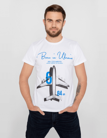 Men's T-Shirt An-225. Color white. .