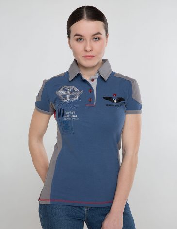 Women's Polo Shirt 10 Brigade. Color denim. 1.