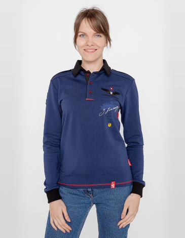 Women's Polo Long Sikorsky. Color navy blue. .