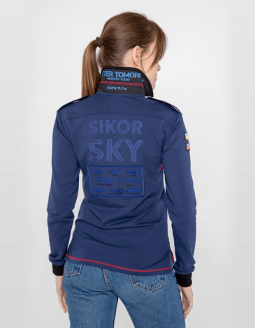 Women's Polo Long Sikorsky. Color navy blue. .