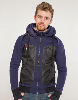 Men's Hoodie Syla. Color navy blue. 7.