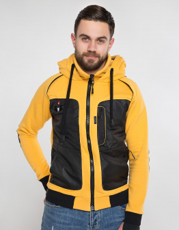 Men's Hoodie Syla. Color yellow. 5.