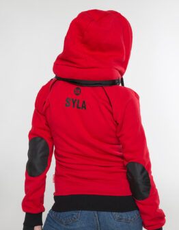 Women's Hoodie Syla. Color red. 2.