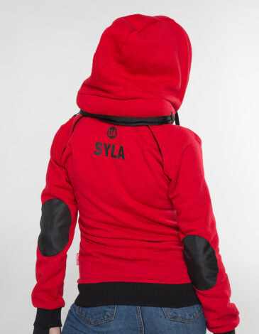 Women's Hoodie Syla. Color red. 2.