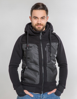 Men's Hoodie Syla. Color black. 3.