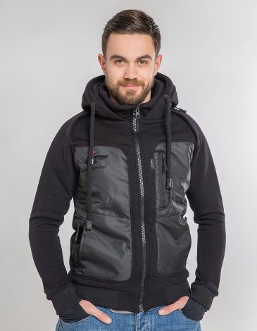 Men's Hoodie Syla. Color black. 3.