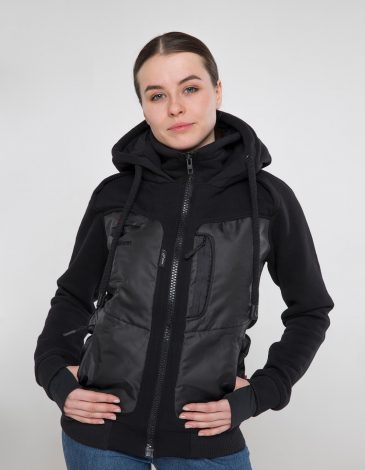 Women's Hoodie Syla. Color black. 5.