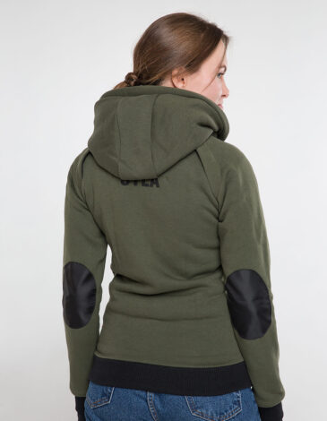 Women's Hoodie Syla. Color khaki. 4.