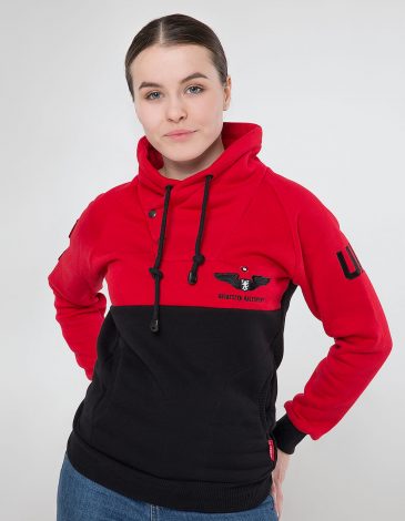 Women's Sweatshir 12 Brigade. Color red. .