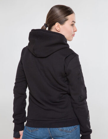 Women's Hoodie Wings. Color black. .