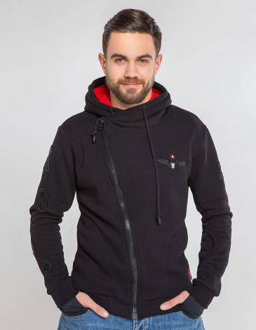 Men's Hoodie Wings. Color black. .