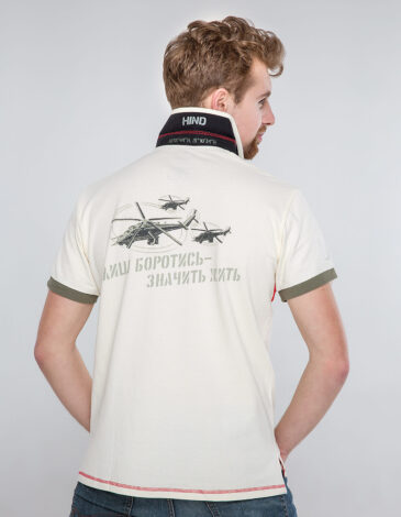 Men's Polo Shirt 16 Brigade. Color white. 1.