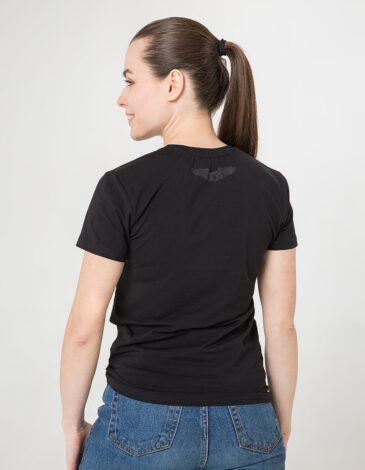 Women's T-Shirt Roundel. Color black. Unisex T-shirt (men’s sizes).