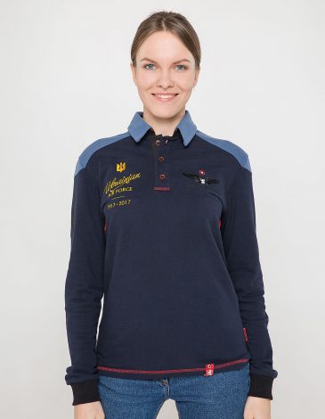 Women's Polo Long 100 Years Of Ua. Color dark blue. .