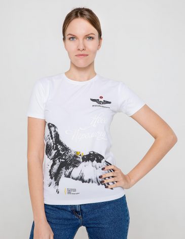 Women's T-Shirt Eagle. Color white. .