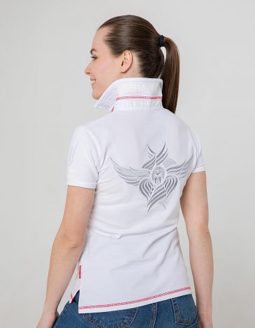 Women's Polo Shirt Seraphim. Color white. 1.