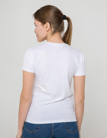 Women's T-Shirt Falcon. Color white. .