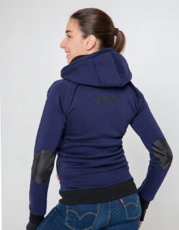 Women's Hoodie Syla. Color navy blue. 3.
