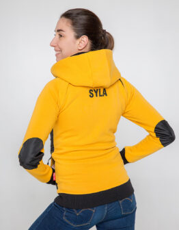 Women's Hoodie Syla. Color yellow. .