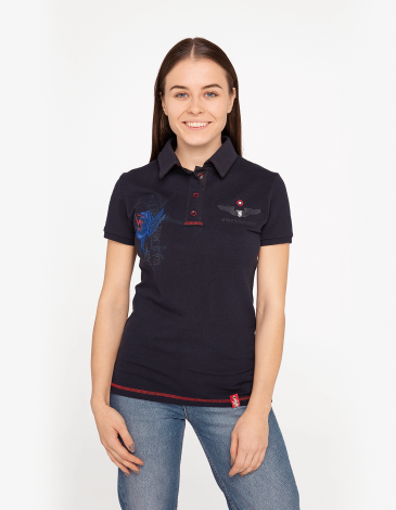 Women's Polo Shirt 12 Brigade (Kalyniv). Color dark blue. .