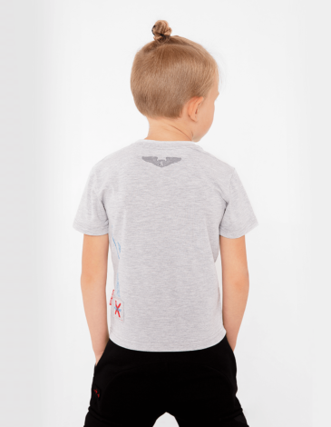 Kids T-Shirt Wjo Na Mars. Color gray. Material: 95% cotton, 5% spandex.
