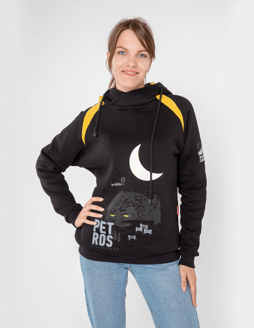 Women's Hoodie Petros. Color black. .