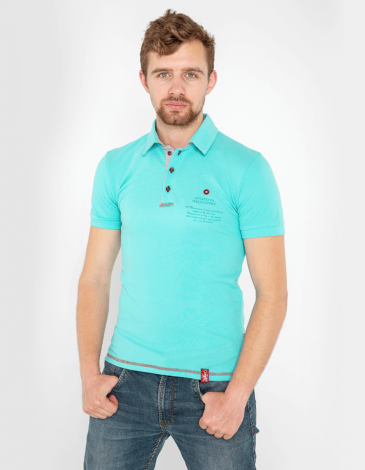 Men's Polo Shirt Wings. Color mint. 4.