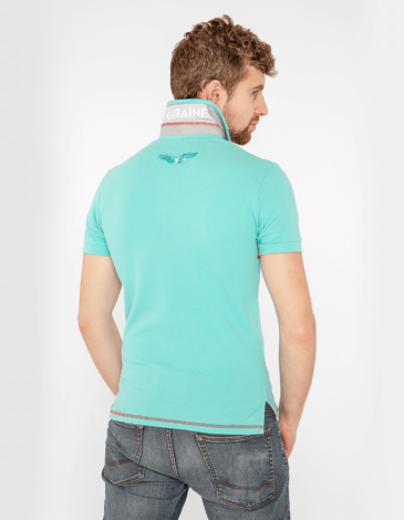 Men's Polo Shirt Wings. Color mint. 4.