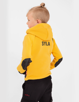 Kids Hoodie Syla. Color yellow. 2.