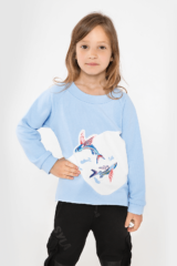 Kids Sweatshirt Flying Fishes. .