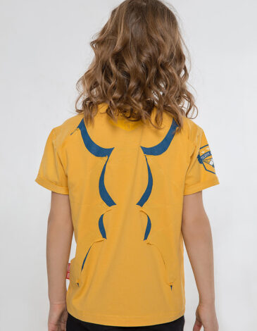 Kids T-Shirt Dragon. Color yellow. 1.