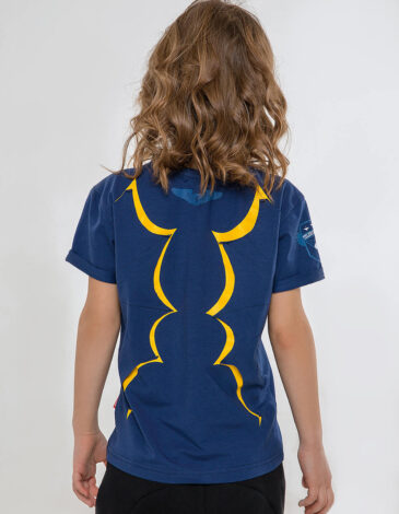 Kids T-Shirt Dragon. Color navy blue. .