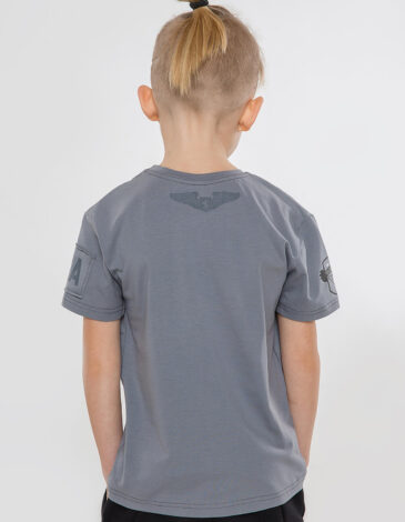 Kids T-Shirt Goose. Color gray. .