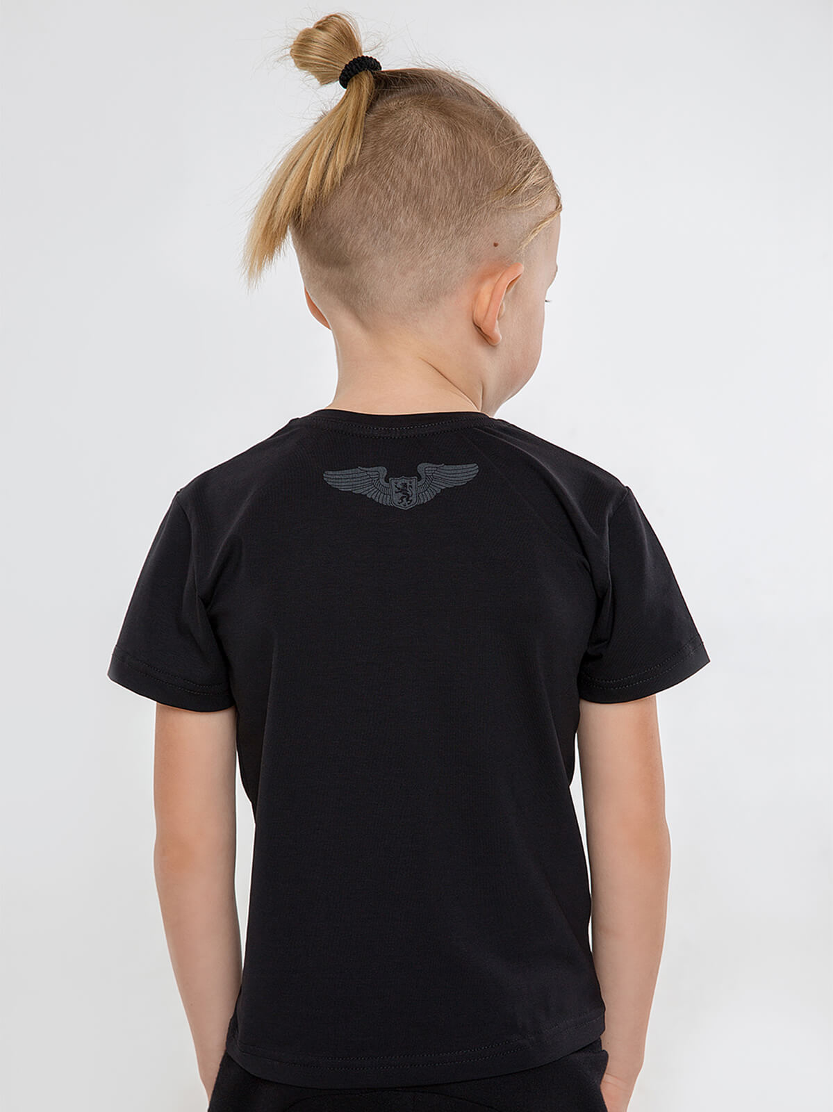 Kids T-Shirt Fight Like Ukrainians. Color black. 1.