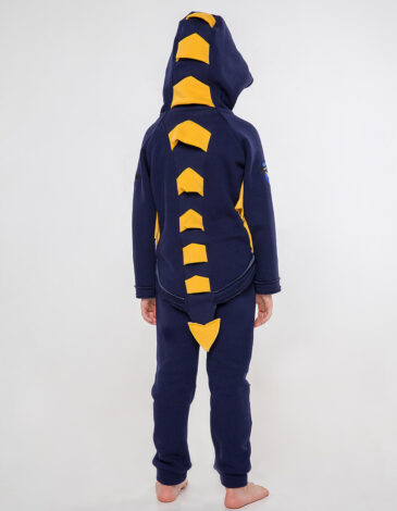 Kids Hoodie Dragon. Color dark blue. 2.